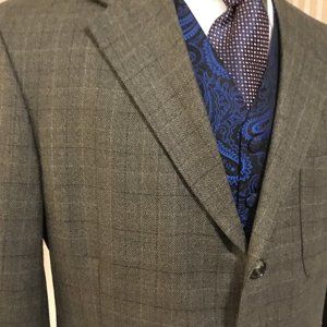 Tommy Hilfiger Sport Coat Blazer Jacket Sage Olive Plaid 42R